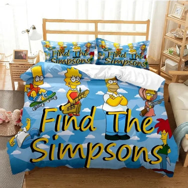 Housse de Couette Les Simpsons Nuages